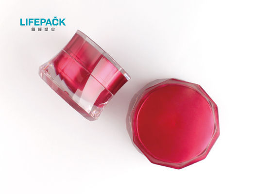 Capa externa de acrílico modificada para requisitos particulares del tarro del color de la pared gruesa de lujo poner crema vacía del claro