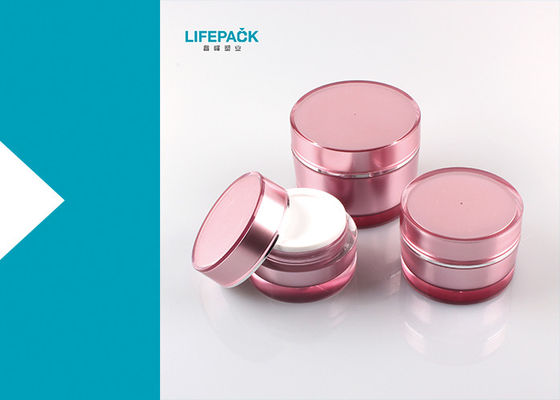 Envases vacíos del maquillaje del cilindro, tarros de acrílico de lujo 20ml para los cosméticos
