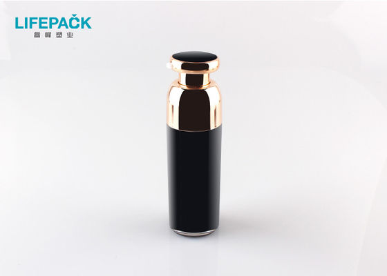 La loción de acrílico del vacío de oro negro embotella capacidad doble de la pared 100ml